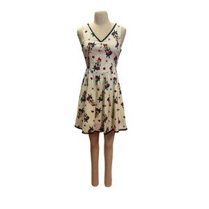 Vintage Disney Ariel Dress Medium Sleeveless Dress With Ariel Print Lace Trim Fu